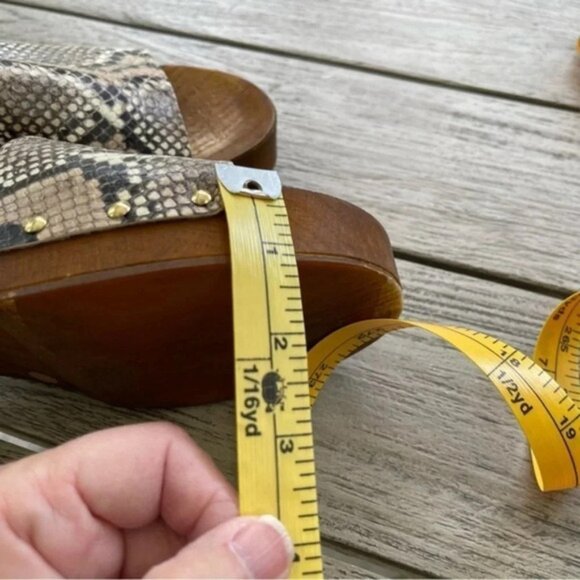 Seychelles Good Spirits Python Heeled Open Toe Clogs Womens size 9 - Picture 9 of 10